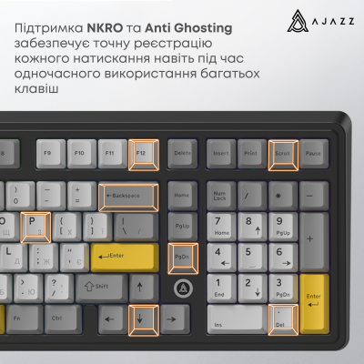 AJAZZ AK980 Magnetic Switch Black/Grey/Yellow (AK980-MAX-M-BGY)