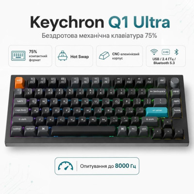 Keychron Q1 Ultra Red Switch Black (Q1U-M1-UA)