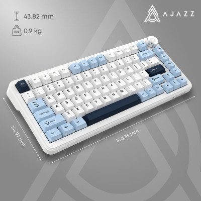 Ajazz AK820 MAX PLUS Daydream White-Dark Blue (AK820MAX-DD-BWD)