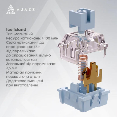 Ajazz AK680 V2 Ice Island Magnetic Switch Black (AK680-V2-I-S-B)