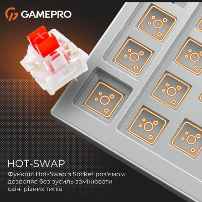 GamePro MK160 Outemu Red Hot-Swap Switch Blue (MK160BL)