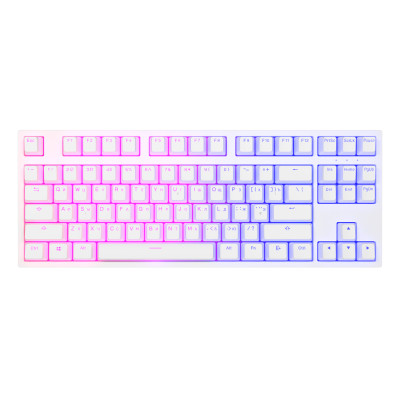 Dark Project KD87A PBT Mechanical Gateron Cap Teal White (DP-KD-87A-107700-GTC)