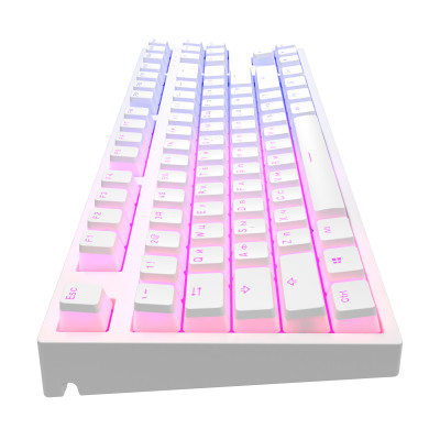 Dark Project KD87A PBT Mechanical Gateron Cap Teal White (DP-KD-87A-107700-GTC)