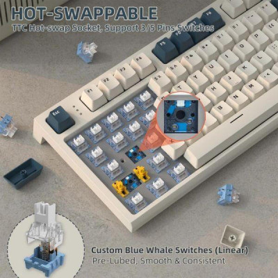 ATTACK SHARK K86 Retro Blue