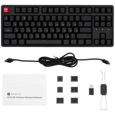 Keychron C3 Pro V2 K pro Brown Switch Black (C3PX-H3-UA)