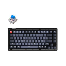 Keychron V1 84 Key QMK Gateron G PRO Blue Hot-Swap RGB Frosted Black (V1A2_KEYCHRON)
