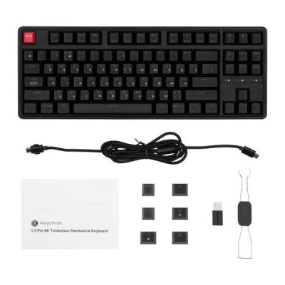 Keychron C3 Pro V2 K pro Red Switch Black (C3PX-H1-UA)