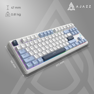 AJAZZ AK870 V2 Flying Fish Switch White/Blue (AK870-V2-FF-BWB)
