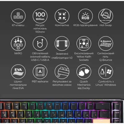 Ducky One 3 SF RGB Cherry MX Brown (DKON2167ST-BUAPXCLAWSC1) Black