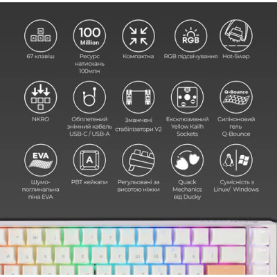 Ducky One 3 SF RGB Cherry MX Brown (DKON2167ST-BUAPXPWWWSC1) White