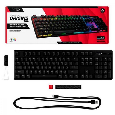 HyperX Alloy Origins PBT HX Aqua USB Black (639N5AA)