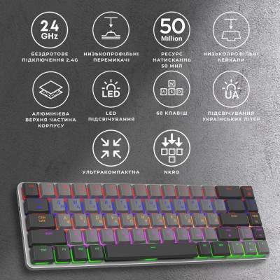 GamePro MK122R Red Switch Low Profile Dark Gray GamePro MK122R Red Switch Low Profile Dark Gray