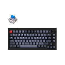 Keychron V1 84 Key QMK Gateron G PRO Blue Hot-Swap RGB Knob Carbon Black (V1D2_KEYCHRON)