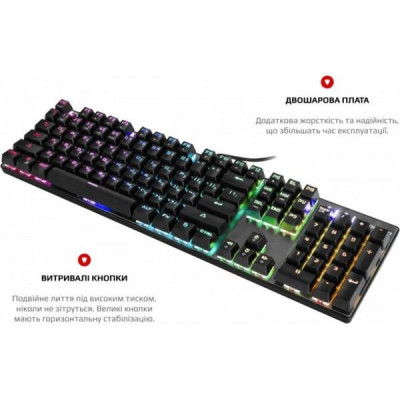Motospeed CK104 USB Outemu Blue, RGB ENG, UKR, RUS Silver (mtck104cmb)