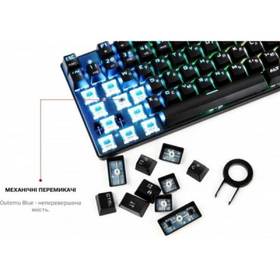 Motospeed CK104 USB Outemu Blue, RGB ENG, UKR, RUS Silver (mtck104cmb)