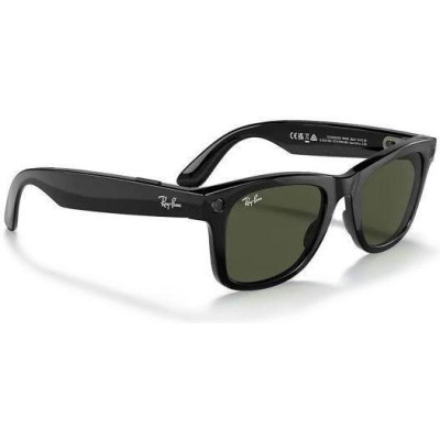 Ray-Ban Meta Wayfarer Shiny Black Frame Green Lenses (RW4006 601/71 50-22)