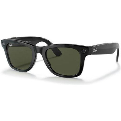 Ray-Ban Meta Wayfarer Shiny Black Frame Green Lenses (RW4006 601/71 50-22)