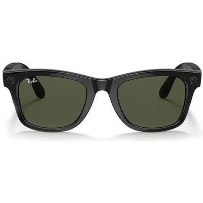 Ray-Ban Meta Wayfarer Shiny Black Frame Green Lenses (RW4006 601/71 50-22)