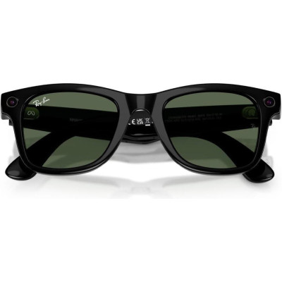 Ray-Ban Meta Wayfarer Gen 2 Large Shiny Black Frame / G-15 Green Lenses (RW4012 601/71 53-22)