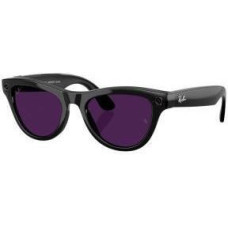 Ray-Ban Meta Skyler Gen 2 St. Shiny Black Frame/Clear to Amethyst Transitions Lenses (RW4014 601/CH 52-20)