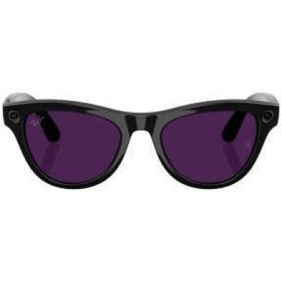 Ray-Ban Meta Skyler Gen 2 St. Shiny Black Frame/Clear to Amethyst Transitions Lenses (RW4014 601/CH 52-20)