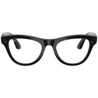 Ray-Ban Meta Skyler Gen 2 St. Shiny Black Frame/Clear to Amethyst Transitions Lenses (RW4014 601/CH 52-20)