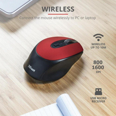 Trust Zaya Rechargeable WL Red (24019)