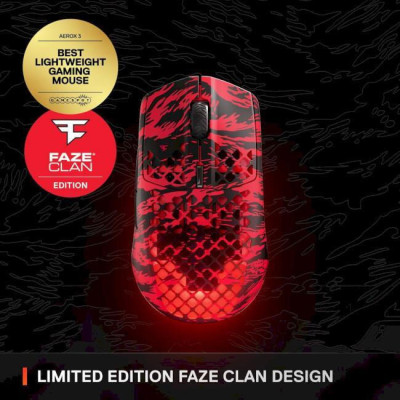 SteelSeries Aerox 3 Wireless Faze Clan Edition Red Black (62609)