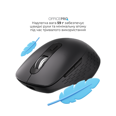 OfficePro M265B Wireless/Bluetooth Silent Click Black