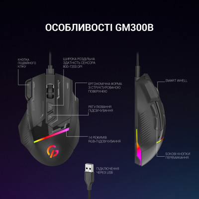 GamePro GM300 USB Black (GM300B)