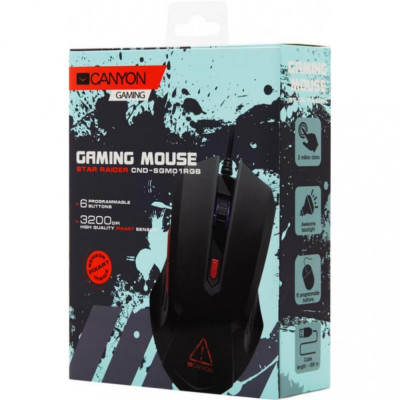 Canyon CND-SGM01RGB Star Raider Black