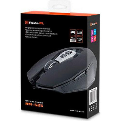 REAL-EL RM-525 Black USB (EL123200029)