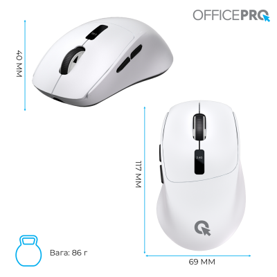 OfficePro M398W Bluetooth/Wireless White