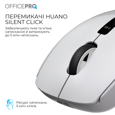 OFFICEPRO M398G Silent Click Wireless Gray