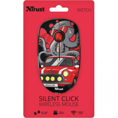 Trust Sketch Silent WL Mouse Red (23336)