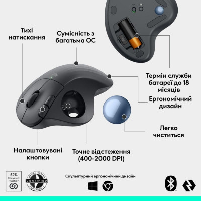 Logitech Ergo M575S Graphite (910-007029)