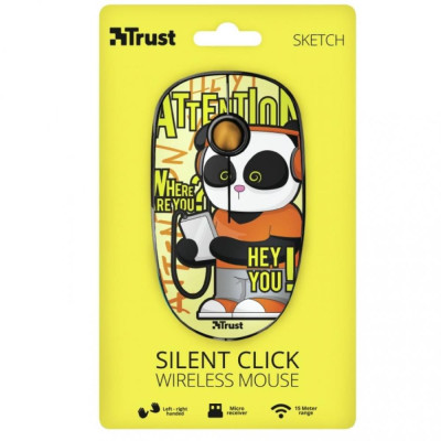 Trust Sketch Silent WL Mouse Yellow (23337)