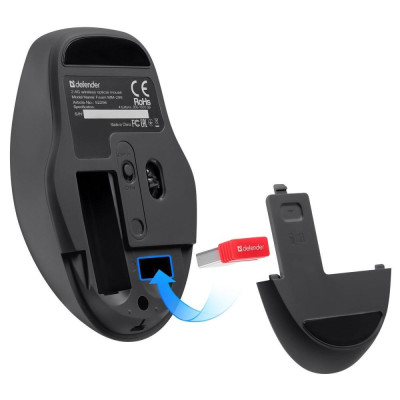 Defender Feam MM-296 Wireless Black (52296)