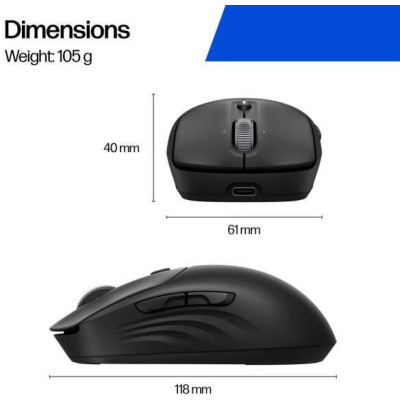 HP 700 Rechargeable Wireless Black (AZ7B0AA)