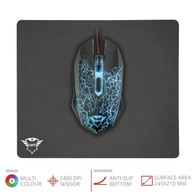 Trust GXT 783 Gaming Mouse & Mouse Pad (22736)