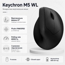 Keychron M5 PixArt PAW3950 Black (M5-A23)