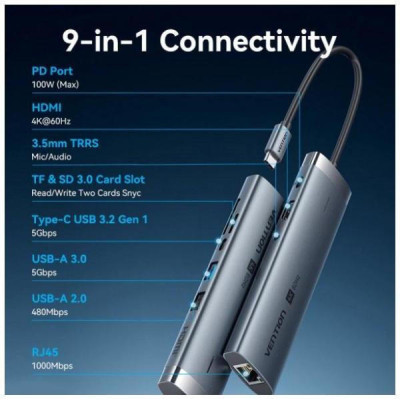 Vention Hub 9-in-1 100W (TGVHB)