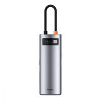 Baseus Metal Gleam Series 7-in-1 Multifunctional Type-C HUB Gray (WKWG020113)