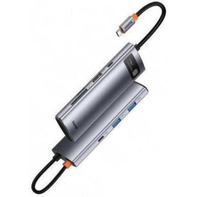 Baseus Metal Gleam Series 7-in-1 Multifunctional Type-C HUB Gray (WKWG020113)