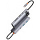Baseus Metal Gleam Series 7-in-1 Multifunctional Type-C HUB Gray (WKWG020113)