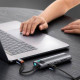 Baseus Metal Gleam Series 7-in-1 Multifunctional Type-C HUB Gray (WKWG020113)