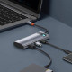 Baseus Metal Gleam Series 7-in-1 Multifunctional Type-C HUB Gray (WKWG020113)