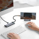 Baseus Metal Gleam Series 7-in-1 Multifunctional Type-C HUB Gray (WKWG020113)