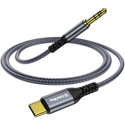 ColorWay USB Type-C to 3.5mm 1.2m Grey (CW-CBPDJ071-G)