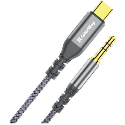 ColorWay USB Type-C to 3.5mm 1.2m Grey (CW-CBPDJ071-G)